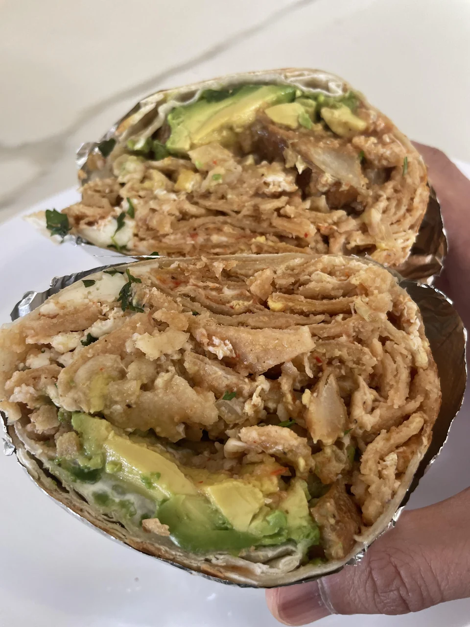 Burrito de Chilaquiles con pollo
