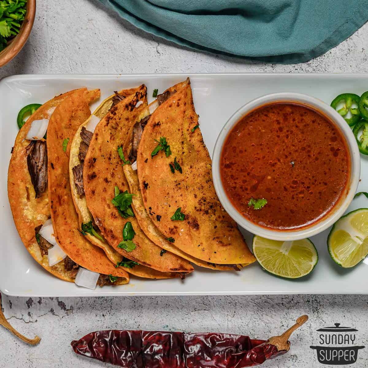 Tacos de Birria  3 piezas