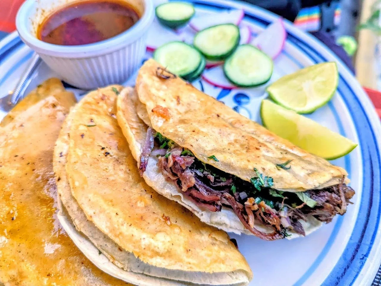 3 tacos de Birria